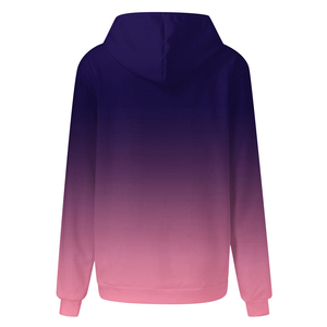 Sweat à capuche tricoté respirant pour femme, personnalisé par sublimation, style vintage, épais, automne-hiver, 100 % polyester sur le devant - Product Image 2