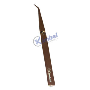 Pince à épiler d'extension de cils à volume incurvé de qualité supérieure Kimbel KI 90 882 acier inoxydable pointe en fibre lisse de haute précision 12cm personnaliser - Product Image 4