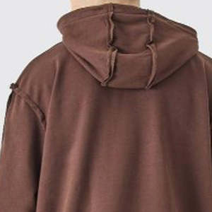 เสื้อฮู้ดผ้าคอตตอนผสมมีฮู้ดผ้า100% สำหรับผู้ชายโอเวอร์ไซส์กำหนดได้เอง - Product Image 6