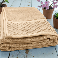 Bath Towels Eco-Friendly Rice Weave Soft Absorbent 650 GSM Cotton Textured Design Luxury Hotel Spa Plush Heavyweight Custom Logo