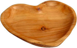 Handmade <b>Wooden</b> <b>Heart</b> Design Serving Platter Natural Polish Decorative Feature - Product Image 3