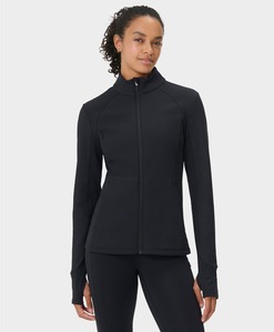 Veste de yoga sans couture pour femme, respirante, à séchage rapide, extensible dans les quatre sens, écologique et recyclable, coupe ajustée sur le devant - Product Image 1