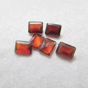 Piedras preciosas sueltas de corte Octágono facetado granate de Hessonita Natural de 5x7mm para fabricación de joyas, venta al por mayor, costo de fábrica con entrega gratuita - Product Image 2