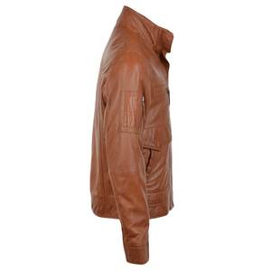 Winter Men's Leather <b>Canvas</b> <b>Jacket</b> Mandarin Collar Front Logo Breathable Eco-Friendly Reversible Casual Streetwear Windbreaker - Product Image 6