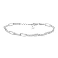 Bracelet en argent sterling S925 pour femmes, chaîne fine à maillons, bracelet de luxe, bijoux fins, AC50-8356