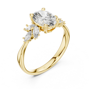 ต่างหูเพชรทรงรี 1.3 กะรัต ทองคำขาว 14K เพชรเพาะเลี้ยงในห้องปฏิบัติการ รับรองโดย IGI เหมาะสำหรับใส่ทำงานหรูหรา เพชรเพาะเลี้ยงใหม่ - Product Image 2