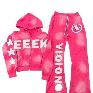 Survêtement d'hiver avec logo personnalisé pour hommes ensemble de survêtements de jogging à col ras du cou et respirants XL tissu décontracté de luxe imprimé en vrac - Product Image 6