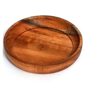 Plateaux de service en bois d'acacia écologique Mini plateau en bois pour les collations alimentaires Assiettes de présentation de mariage. - Product Image 6