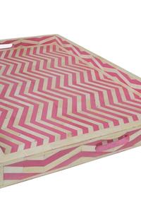 Plateau de luxe fait main en incrustation d'os et de nacre, solution de service haut de gamme personnalisable pour les restaurants, les cafés et l'usage domestique - Product Image 4