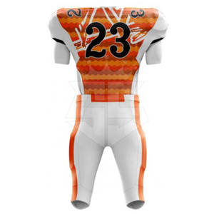 Ropa deportiva Uniforme de fútbol americano de color sólido Uniforme de fútbol americano hecho a medida de secado rápido - Product Image 2