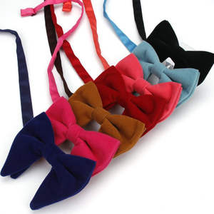 Nœud Papillon Homme Pré-Noué Surdimensionné en Velours, Grand Nœud Papillon Formel pour Smoking en Polyester Jacquard, Style Tendance - Product Image 2