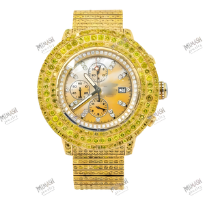 Nuevo Reloj de Lujo con Diamante Moissanite VVS de Alta Calidad, Edición Súper Amarilla, Cronógrafo Mecánico, Reloj de Moda con Encanto - Product Image 2