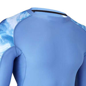 Mangas largas Nuevo diseño Hombres Rash Guard para la venta/OEM Servicio Hombres Fitness Wear Workout Rash Guard para ropa de gimnasio - Product Image 4