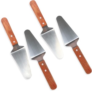 Elegante juego de servidor de pasteles, mango de madera, cuchillo de postre de acero inoxidable, herramientas Premium para hornear y servir para cocina y panadería - Product Image 3