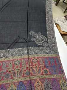 Wholesale Custom Ladies <b>Wool</b> <b>Shawl</b> Long Length Solid Color Direct From Factory Supply for Muslim Women - Product Image 5