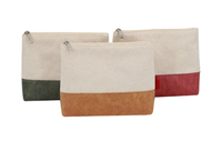 Pochette cosmétique décontractée en toile naturelle PFIVE avec fermeture éclair, étui de rangement de maquillage de voyage, organisateur de haute qualité taille standard, certifié GOTS