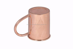 Venta al por mayor de alto diseño moderno de acero inoxidable personalizado Metal cobre cerveza Moscú mula taza de cobre respetuoso con el medio ambiente café en la escuela - Product Image 4