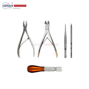 Juego de instrumentos de cirugía ortognática IMF Manual incluye cortador de placa tornillos de eje de conductor manual alicates de flexión cirugía Oral - Product Image 1