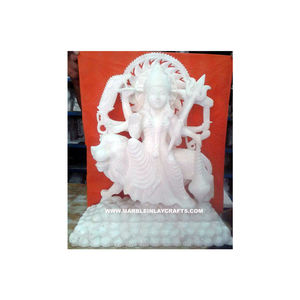 Statue de Bouddha en marbre religieuse faite à la main, utilisée pour la décoration de la maison - Product Image 1