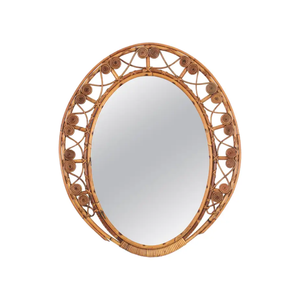 Miroirs muraux en rotin au design antique artisanal de qualité supérieure pour les chambres à coucher grossistes de décoration intérieure du Vietnam - Product Image 1