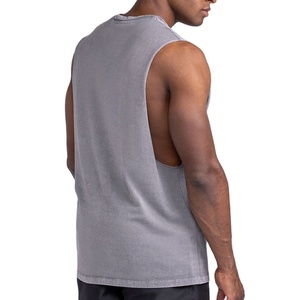Top Largo sin Mangas con Abertura Lateral Lavado, Venta al por Mayor, Alta Calidad, Precio Económico, Liso, para Fitness, Deportes, Ropa de Verano, a la Moda, OEM - Product Image 3