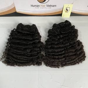 Extensiones de cabello humano brasileño 100% de alta calidad, mechones de pelo de trama de Color Natural ondulado profundo, envío gratis - Product Image 2