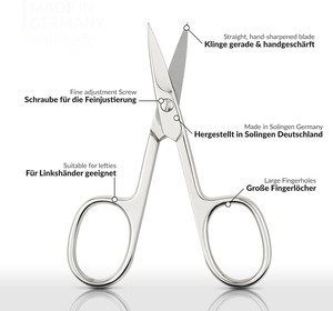 Top Precision Straight Nail <b>Scissors</b> Stainless Steel Blade for Fingernails Toenails Including Cuticle Case Pakistan - Product Image 2