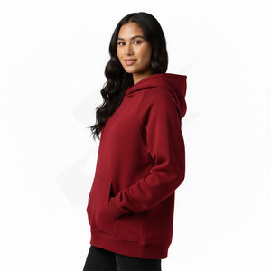 เสื้อฮู้ดดี้ผู้หญิงแบบสั่งทำ ผ้าฟลีซหนานุ่ม ทรงหลวม รับผลิตแบบ OEM ขายส่งสำหรับการสั่งซื้อจำนวนมาก - Product Image 6