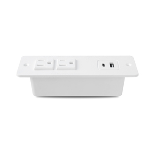 Multiprise fabriquée au Vietnam noir/blanc avec caractéristiques de conception encastrées Port de charge USB et TYPE C pratique pour table/canapé/bureau - Product Image 2