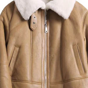 แจ็คเก็ตหนังแกะสำหรับผู้ชายสำหรับฤดูหนาว - ใช้ได้ทั้งกลางแจ้งและลำลอง รับผลิตแบบ OEM/ODM พร้อมโลโก้ด้านหน้า - Product Image 6