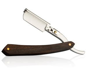 มีดโกนตรงสำหรับผู้ชายมีดโกนสแตนเลสสีทึบมีดโกนหนวดสำหรับช่างตัดผมแบบใหม่ - Product Image 2