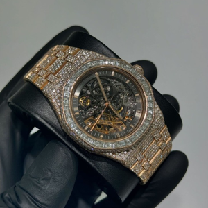 Reloj deportivo para hombre VVS Lab Grown, diseño personalizado, esfera redonda, tono dual, busto de Hip Hop, correa de goma, cronógrafo, deportes al aire libre - Product Image 5