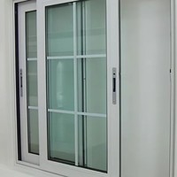 Fenêtres coulissantes horizontales en alliage d'aluminium 6063-T5 2025 avec stores en fibre de verre et écrans pliants isolants pour appartements