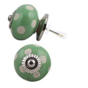 Boutons industriels en céramique à pois gravés pour armoire à tiroirs, commode de cuisine, chambre, salon, villa extérieure - Product Image 2