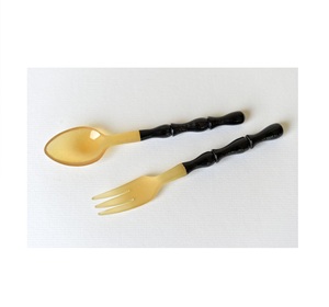 Outils de petit déjeuner cuillère corne couverts ensemble meilleure vaisselle conception de finition personnalisée disponible - Product Image 2