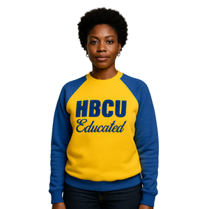 Sudadera con Mangas Raglán de la Hermandad Griega Gold Sigma Gamma Rho, Bordado Chenille, Moda Universitaria Divine Nine, Estilo HBCU - Product Image 1