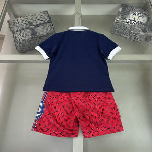 Recién llegado, conjuntos de ropa de algodón de verano para bebés y niños de alta calidad, camiseta informal clásica para niños + Pantalones cortos informales, conjuntos de 2 pulgadas - Product Image 1
