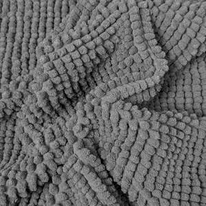 Tapis de bain rectangulaire gris en coton, antidérapant avec dos en caoutchouc, style moderne, lavable en machine, 60x90 cm - Product Image 6