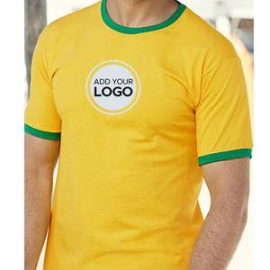 Camiseta con logotipo personalizado Ringer, Camiseta de cuello redondo y manga corta, camiseta de ajuste personalizado, Camiseta holgada de manga corta para hombre - Product Image 6