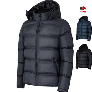 Chaqueta Acolchada Informal para Hombre con Capucha y Cierre de Cremallera Ryan Pro Gear, Impermeable, con Logotipo Personalizado OEM - Product Image 1