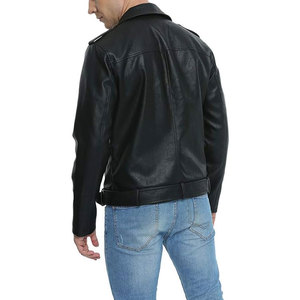 Vente en gros Pakistan de vestes en cuir Fabricant de veste en cuir décontractée sur le côté avec ceinture pour hommes Nouvelle veste de moto design OEM pour homme - Product Image 3