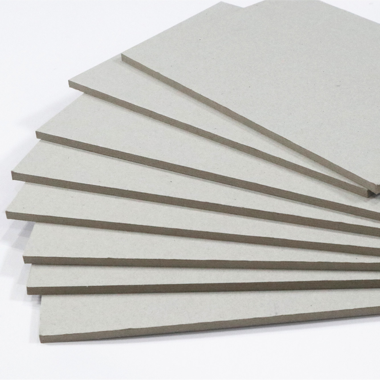 High Quality Grey Cardboard Sheets Anti-Curl Recyclable Customizable Thickness Size for Folders Packaging Crafts Bookbinding