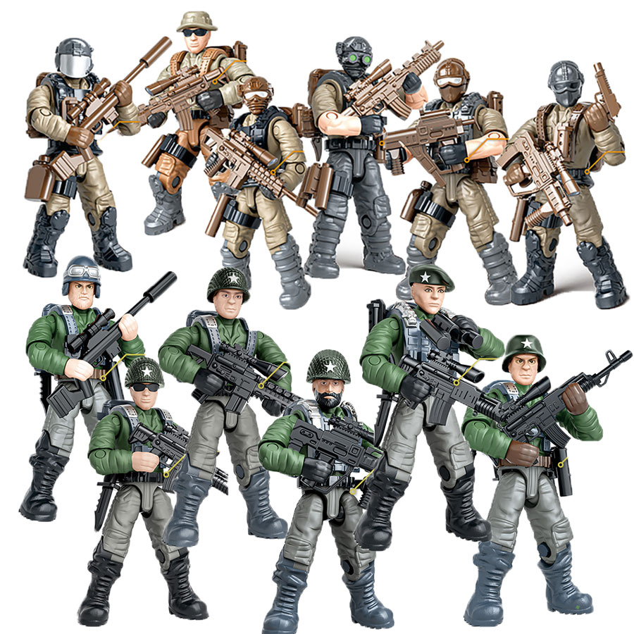Swat Army Figures Target High-Quality Action Figure Gun For Safe