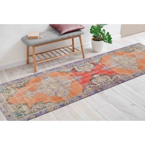 Tapis imprimé : Tapis délavé, Tapis rouges, Tapis oranges, Tapis Oushak, Tapis turc, Tapis en chenille - Product Image 5