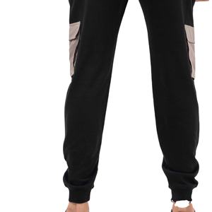 Pantalones jogger con cordón y bolsillos, pantalones cargo para hombre, pantalones rectos con rayas curvas para hombre - Product Image 2