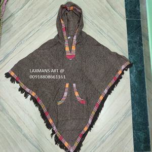 Poncho de invierno de algodón 100% con capucha grueso bohemio Hippie Poncho holgado - Product Image 1