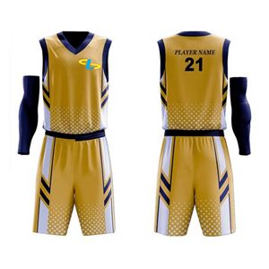 Maillots de basket-ball personnalisés, 100% polyester respirant, dernier style, meilleure qualité, ensembles de maillots de basket-ball - Product Image 2