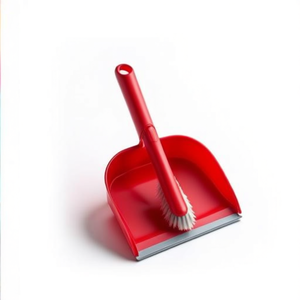 Red Dustpan and <b>Brush</b> Set TK307P Plastic Magic Broom Stick for <b>Pet</b> Supplies PP Broom Head for Cleaning Floor Sweeping - Product Image 2
