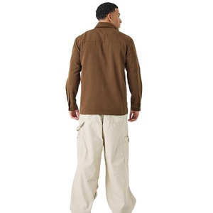 2026 Custom Plain Casual Winter <b>Jacket</b> Coated Stand Collar Front Logo Two Pockets Zipper Design <b>Long</b> Sleeve Regular Fit <b>Men's</b> - Product Image 5