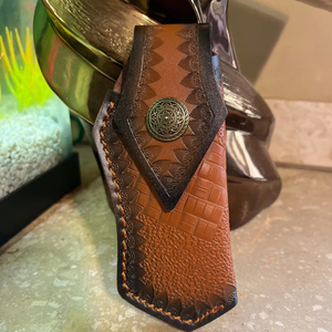 Funda para Cuchillo de cuero genuino hecha a mano al por mayor, trampa portátil para animales para supervivencia de caza, gran colección hecha en la India - Product Image 1